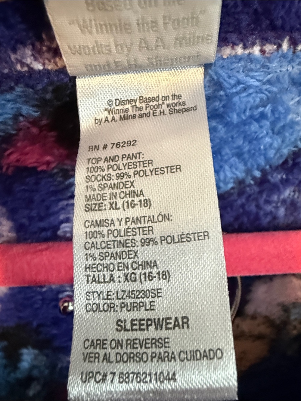 Women’s Disney Eeyore from Winnie the Pooh fleece pajama set - Picture 3 of 3